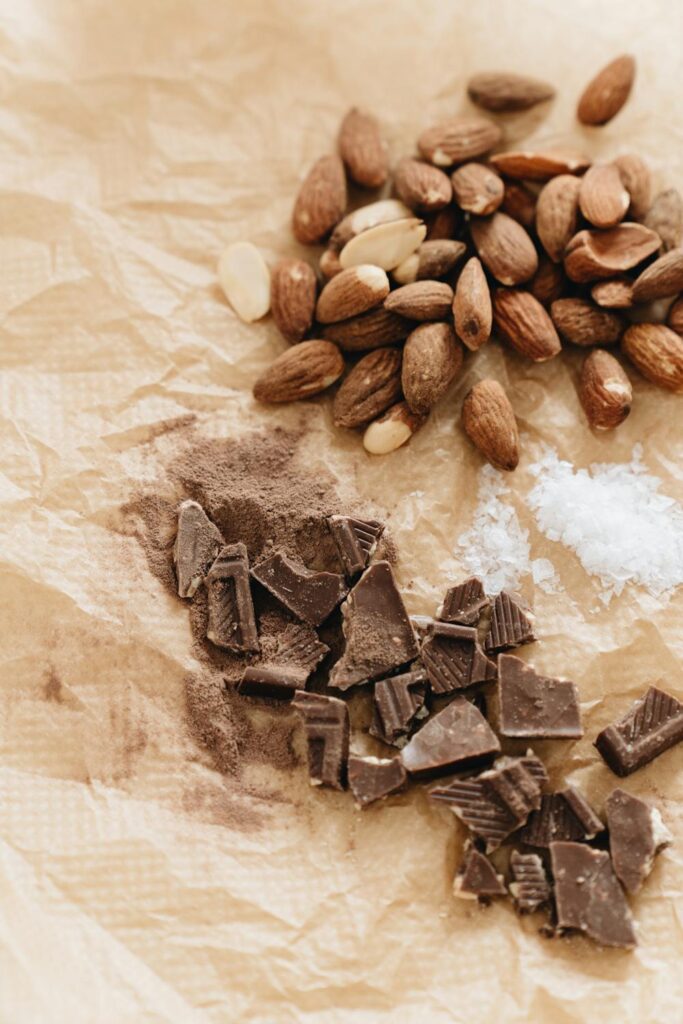 dark chocolate and nuts—commonly included in the Ayurvedic diet